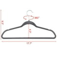 thumbnail image 3 of Renwick 100 Pieces Non Slip Space Saving Velvet Hangers for All Ages, Gray, 3 of 6