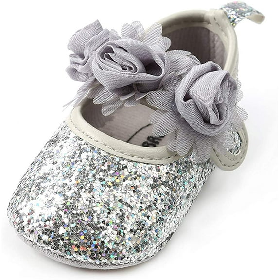 Infant Baby Girls Mary Jane Shoes Soft Sole Ballet Slippers Bow Princess Newborn Dress Wedding Flat Shoes