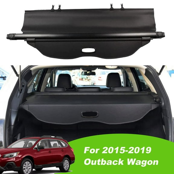 Fit 2015-2019 Subaru Outback Retractable Cargo Cover for 2015 2016 2017 2018 2019 Subaru Outback Wagon Power Rear Gate Trunk Privacy Shield Shade Accessory, Black