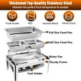 thumbnail image 5 of EVGTTI 2 Pack 9QT Roll Top Chafing Dish Buffet Set, Stainless Steel Food Warmer, High Grade Chafing Dish with Visible Lid, Fuel Holder for Wedding, Party, Banquet, 5 of 6