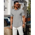 thumbnail image 2 of COOFANDY Men's 2 Pieces Outfits Casual Quarter Zip Polo T Shirt and Shorts Set Athletic Jogging Summer Tracksuit, 2 of 6