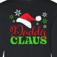thumbnail image 4 of Inktastic Daddy Claus with Christmas Santa Hat and Snowflakes Long Sleeve T-Shirt, 4 of 5