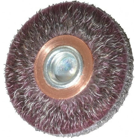 

Weiler 2 OD 1/4 Shank Diam Crimped Steel Wheel Brush 1/4 Face Width 1/2 Trim Length 0.0118 Filament Diam 20 000 RPM