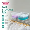thumbnail image 3 of Sterilite 8.25x12.25x15 Inch Storage Bin w/ Carry Handles, Clear (12 Pack), 3 of 9