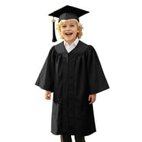 Toddler Primary School Graduation Cap and Gown Set Black Cap and Gown for Kids Class of 2025 Tassel Set