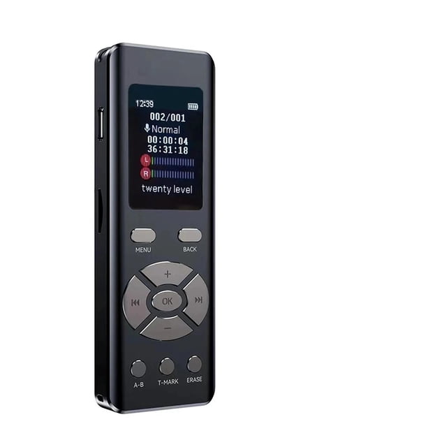 Digital Voice Recorder with Microphone Loop Playback MP3 2-Channel Stereo Recording Recorder ,Multi-Function
