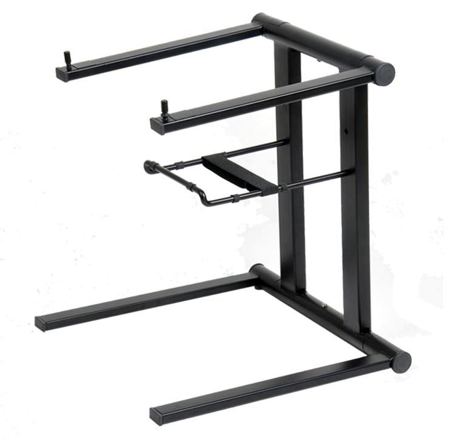 ProX T-LPS600 Foldable and Portable DJ Laptop Stand with Adjustable Shelf, Black