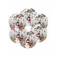 thumbnail image 7 of 13 Inch Round Placemats Set of 6, Grey Christmas Snowman Non Slip Heat Insulation PP Table Mats, Xmas Snowflake Elk Tree Balls Washable Place Mats for Kitchen Dining Party Table Decor, 7 of 7