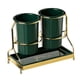 thumbnail image 3 of Organizador de cubiertos, soporte para utensilios de cocina y perchero de metal con escurridor. Verde oscuro, 3 of 9