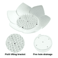 thumbnail image 3 of Paquete de 4 jaboneras con forma de flor de loto y soporte de silicona para drenaje, bandeja de jabón flexible antideslizante para ducha de baño, 3 of 5