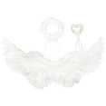 thumbnail image 1 of Alas de ángel para niños, alas de plumas para niños, disfraces de ángel para Los 80x40cm Zulema Juguetes de ala de ángel de Costunme, 1 of 8