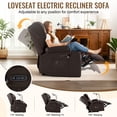 thumbnail image 5 of ROOMARK Loveseat Recliner Double Recliner RV Sofa & Console | Wall Hugger Loveseat Reclining RV | RV Theater Seats | RV Couch | RV Home Theater Seating Furniture, 5 of 10