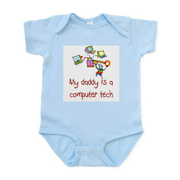 CafePress - Computer Tech Infant Bodysuit - Baby Light Bodysuit, Size Newborn - 24 Months