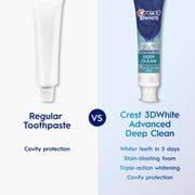 Crest Toothpaste, 3D White Adv Deep Clean Whitening Toothpaste, 3.3 oz