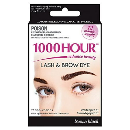 - Safe & effective 1000 Hour Eyelash & Brow Dye Tint Kit - Brown Black Topselling