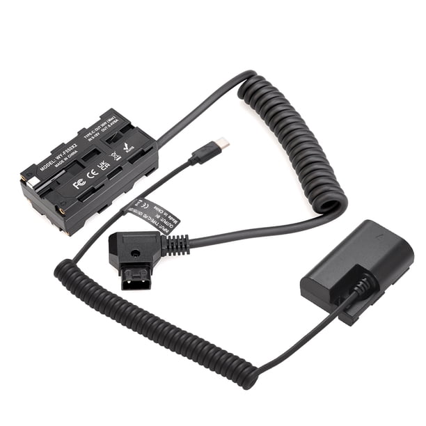 Adaptador de corriente D-Tap a Batería simulada NP-F550 Abody