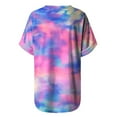 thumbnail image 4 of Women's Plus Size Short Sleeve Tie-dye Printing V-Neck T-Shirt, 4 of 4