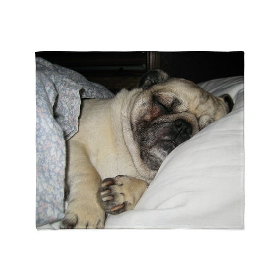 CafePress - Sleepy Pug Throw Blanket - Soft Fleece Throw Blanket, 50"x60" for All Ages