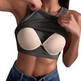 thumbnail image 5 of Levmjia Women Seamless Built In Bras Tank Top Soft Stretchy Comfortable Cami with Shelf Bra Yoga Workout Casual Summer Sleeveless Ribbed Knit Free Size Solid Color, 5 of 9