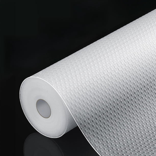 Forro para Estantes y Cajones 30x600cm, Revestimientos de Gabinetes de Cocina Impermeables y Antideslizantes, Forro para Cajón No Adhesivo, Tapetes para Refrigerador, Fácil de Cortar, Colocar