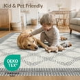 thumbnail image 4 of ODIKA Hallway Lattice Interlocking Web Grid Pile Way Grey Geometric for Great Room, Indoor Open Concept, Large Living Low Profile Flatwoven, 4 of 7