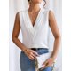 thumbnail image 3 of Blusa Sin Mangas Con Cuello En V Blanco Para Mujer, 3 of 30