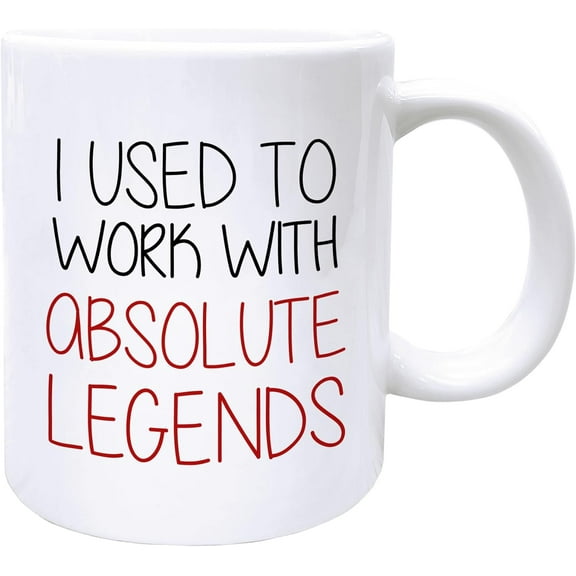 Retirement Coffee Mugs, Coworker Leaving Gifts, Retirement Tea Cup Gifts for Coworkers, I Used to Work With Absolute Legends Ceramic Coffee Tea Mug 11oz