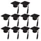 thumbnail image 2 of 10pcs Gray Hat Bottle Topper Mini Gorra de graduación Mini sombrero Funda de botella con borlas, 2 of 6