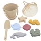 thumbnail image 5 of Set de playa de viaje con juguetes de arena y silicona para niños y niñas, ideal para viajes y vacaciones. Blanco beige, 5 of 9
