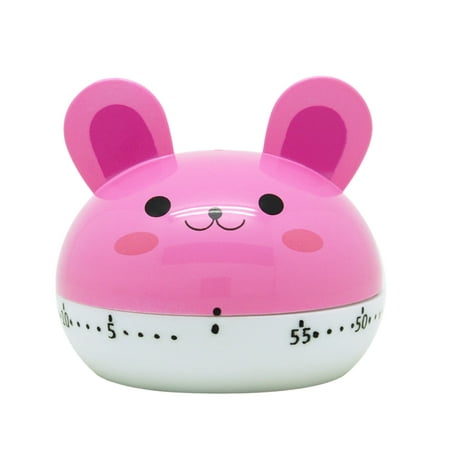 

Cartoon Shaped Timer Tome Equipment Chronograph Clock Timer Kitchen Calculator Alarm Cooking Gadget Reminder Tableware(Pink)