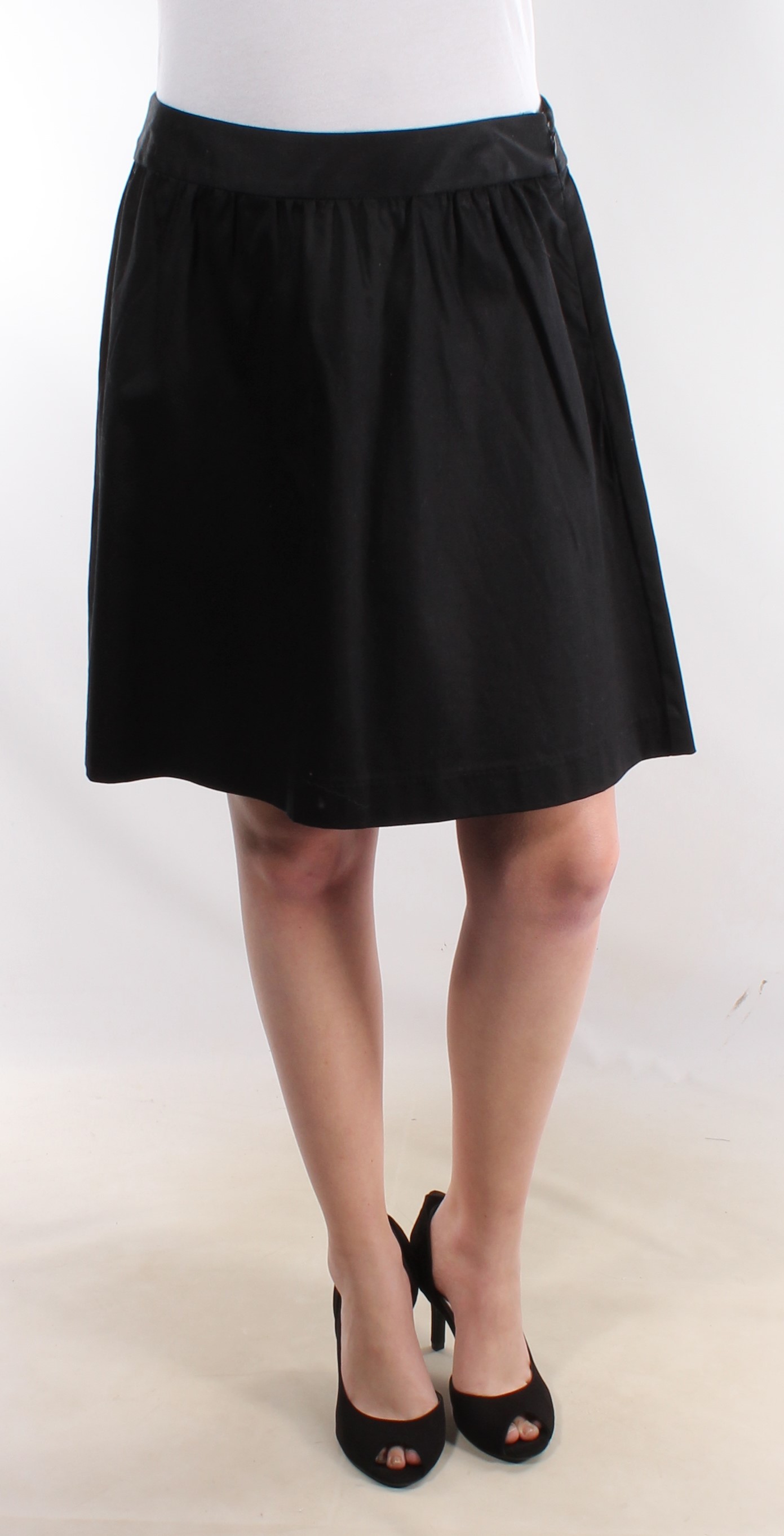 INC 1268 Womens New Black Above The Knee ALine Casual Skirt Petites 10