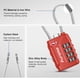 thumbnail image 5 of Puroma 2 Pack TSA Approved Luggage Lock, 4 Digit Combination Travel Locks Resettable Code Lock with Zinc Alloy Body for Suitcase, Toolbox, Backpack, Bag, Gym Locker (Red), 5 of 7