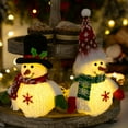 thumbnail image 5 of WKSCLPA Christmas Table Decorations, Glowing Snowman Doll Tabletop Decorations, LED Warm Lighting Cute Snowman Ornaments for Home Kitchen Xmas Holiday Party Decor, #A, 5 of 8