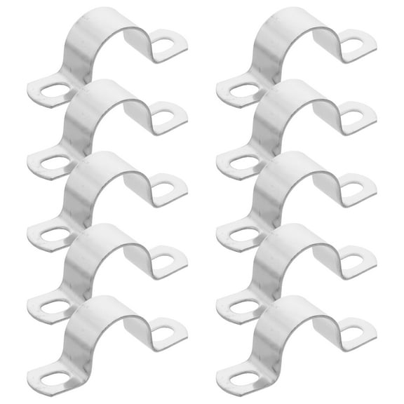 ROSENICE Hose Clamps 10Pcs U Shaped Silver 7.50X2.50X1.90CM for Gardening and Home