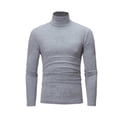thumbnail image 1 of Minnieouse Ropa interior térmica para hombre, Tops de cuello alto, jersey de manga larga de Color sólido, ropa interior de oficina para otoño e invierno, Camisetas Gris claro Minnieouse AP013729-04, 1 of 6