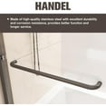 thumbnail image 2 of 56-60" W x 58" H Bathtub Shower Door, Double Sliding Semi-Frameless Tub Shower Door with Premium 1/4 Inch (6mm) Thick SGCC Tampered Glass, Explosion-Proof Film, Matte Black, 2 of 7