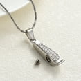 thumbnail image 5 of Personalize Stainless Steel Razor Urn Pendant Necklace for Cremation Ashes of Loved One Memorial Jewelry, 5 of 7