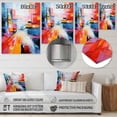 thumbnail image 4 of Designart "Spiral of Speed in Colorful Cubism III" Abstract Canvas Wall Art - Modern Colorful Abstract Collages Entryway Wall Art Print, 4 of 6