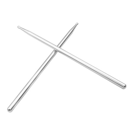 Pack Of 2 5A Drum Set Mallets Rods Percussion Instrument Parts Great Balance 405mm/15.94inch, Chrome