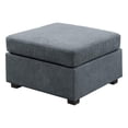 thumbnail image 4 of Isla Gray Woven Fabric 6-Seater Sectional Sofa with Ottoman, 4 of 7