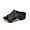 Black, variant on Women's Wedge Platform Slide Sandals Open Toe Slip On Studded Adjustable Buckle Cutout Cork Casual Summer Mules Black 6.5