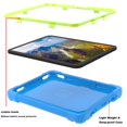 thumbnail image 6 of Kids Case for iPad 10th Gen 10.9 inch 2022, Ring Multi-Functional Grip Stand Shockproof Full-Body Rugged Protective Hybrid Case Cover for iPad 10th Generation,Blue + Green, 6 of 7