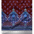 thumbnail image 2 of Soimoi Modal Satin Fabric Swirl,Leaves & Floral Panel Fabric Prints by Yard 42 Inch Wide, 2 of 3