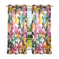 thumbnail image 6 of Yayeee Window Curtains Light Filtering 63"x42" Grommet Panel Pair Home Living Room Decor, Pink Floral Blooms, 6 of 7