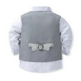 thumbnail image 6 of DPOIS Baby Toddler Boys Gentleman Suit Bow Tie Dress Shirt Vest Pants, 6 of 6