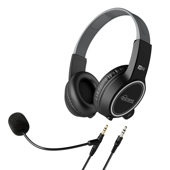 MEE audio KidJamz 3 Kids Safe Listening Headphones w/Volume Limiter & Headset Boom Mic for PC/Tablet