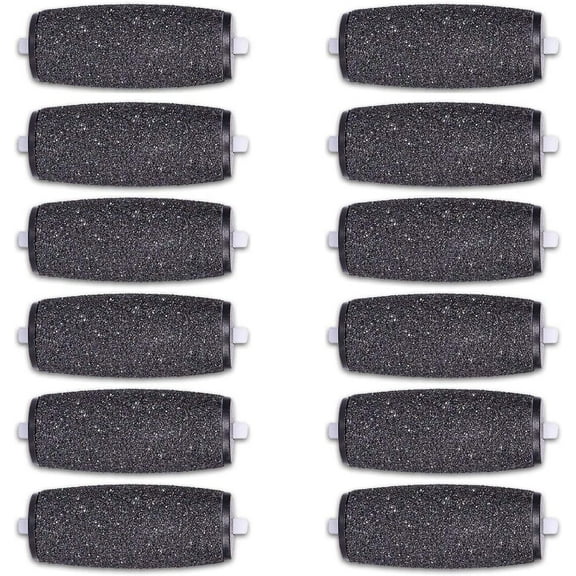 12 Extra Coarse Replacement Roller Refill Heads Compatible with Amope Pedi Refills Electronic Foot File
