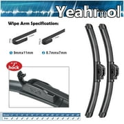 Yeahmol 24"+20" Fit For Hyundai Genesis Coupe 2010 Windshield Wiper Blades, Replacement Wiper Blades For Car Front Window (Set of 2, 24 Inch + 20 Inch J U HOOK)
