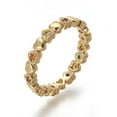 thumbnail image 2 of Cubic Zirconia Rings with Brass Findings Heart Real 18K Gold Plated US Size 7 1/4(17.5mm), 2 of 2