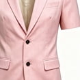 thumbnail image 3 of StSilkitty Men's 2 Piece Casual Outfits Short Sleeve Collared 2 Buttons Blazer and Shorts Set Summer Lightweight Comfy Sets, 3 of 9